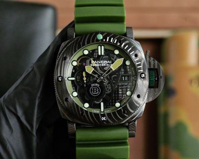 Panerai Submersible 47MM Skeleton Design 2555 Movement Men Watch